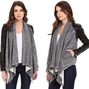 BlankNYC | Faux Vegan Leather Gray Jacket Drape